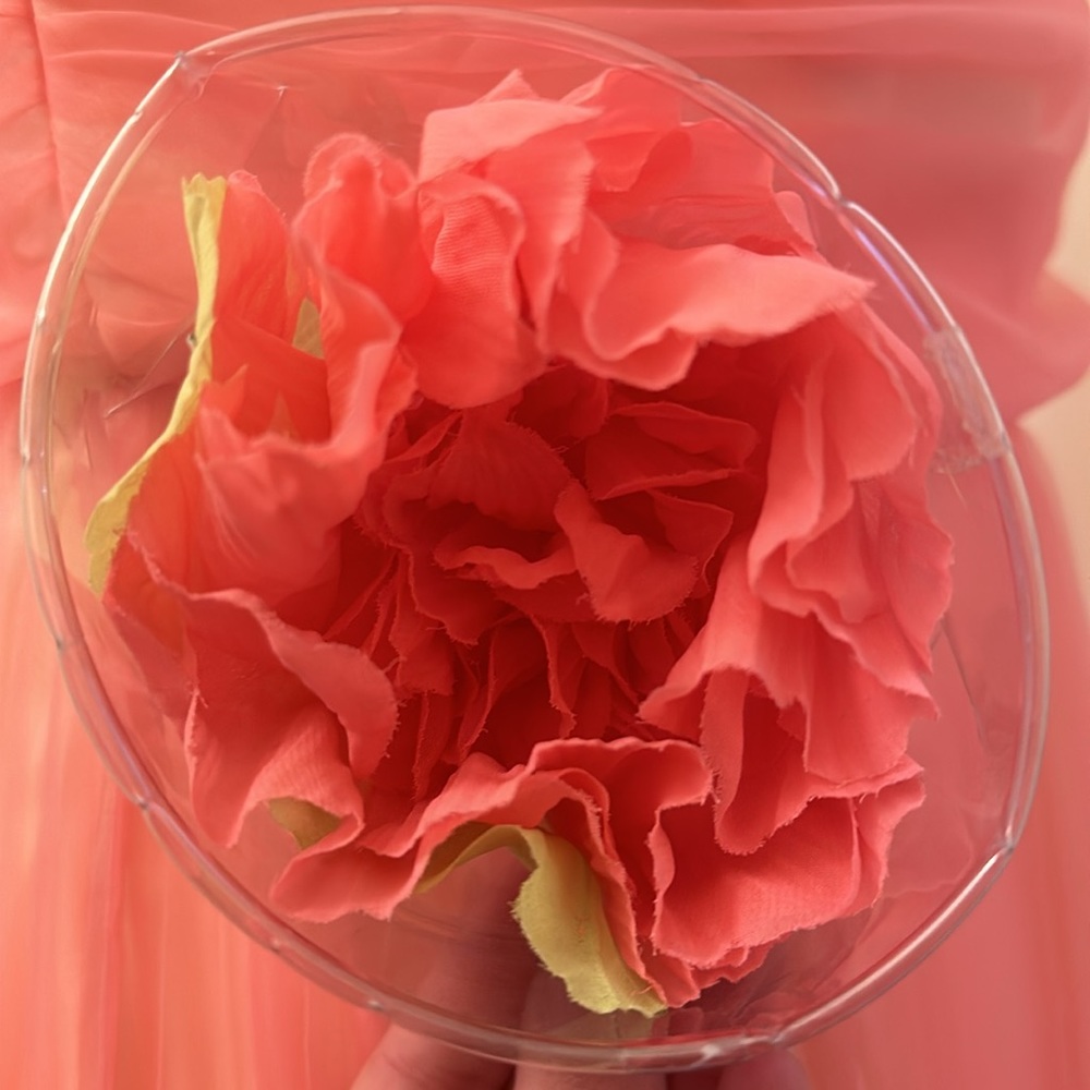 NWT Vtg Betsey Johnson Pink Coral Strapless Pleated Sundress - Picture 3 of 5